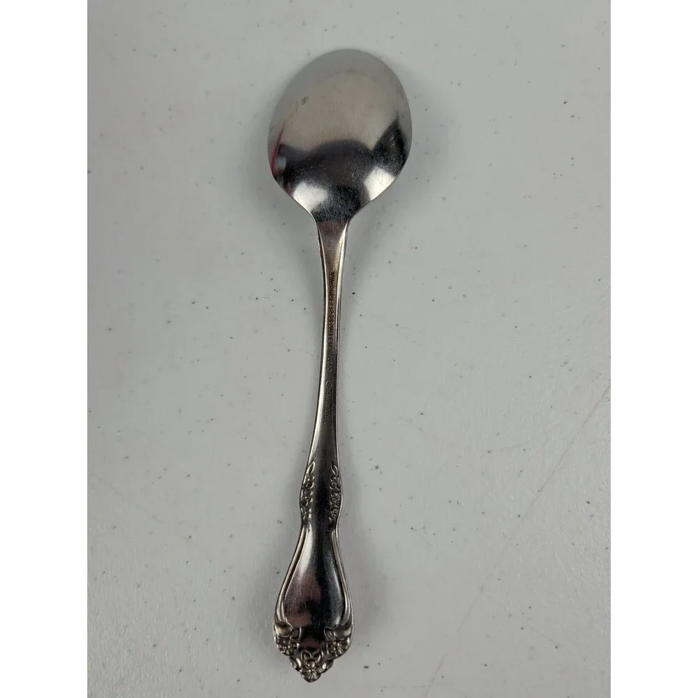 Oneida Wm A Rogers Stainless Steel Mansfield Tablespoon Serving Spoon Soup Spoon